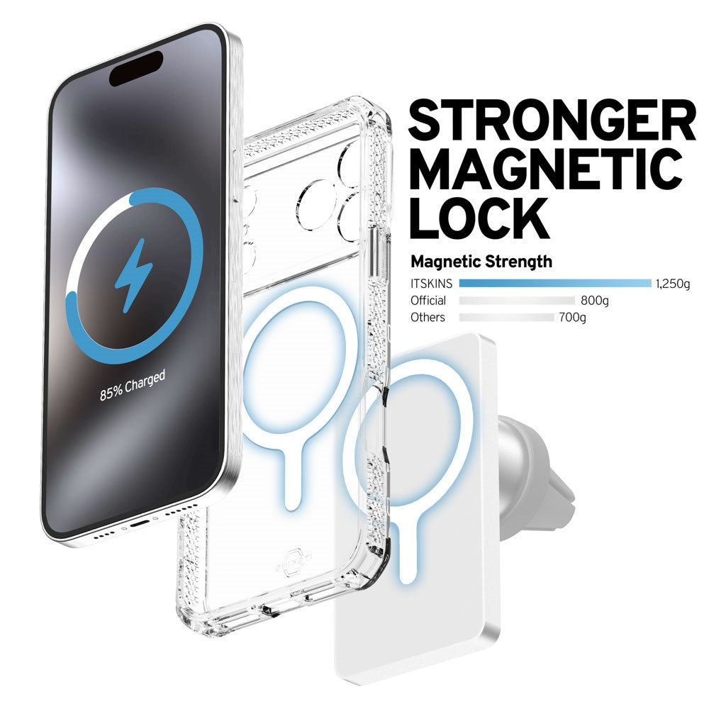 iPhone 17 Pro Max ITSKINS Hybrid MagClear Skal - MagSafe Kompatibel - Genomskinlig
