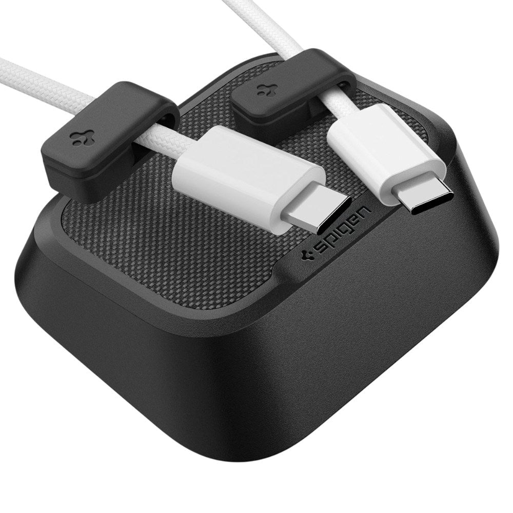 Magnetisk Kabelhållare Spigen - 2 st. Magnetiska Kabelklämmor - Svart