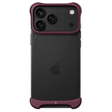 iPhone 18 Pro Max Arc Pulse Aluminum Bumper Skal - Matte Dark Red