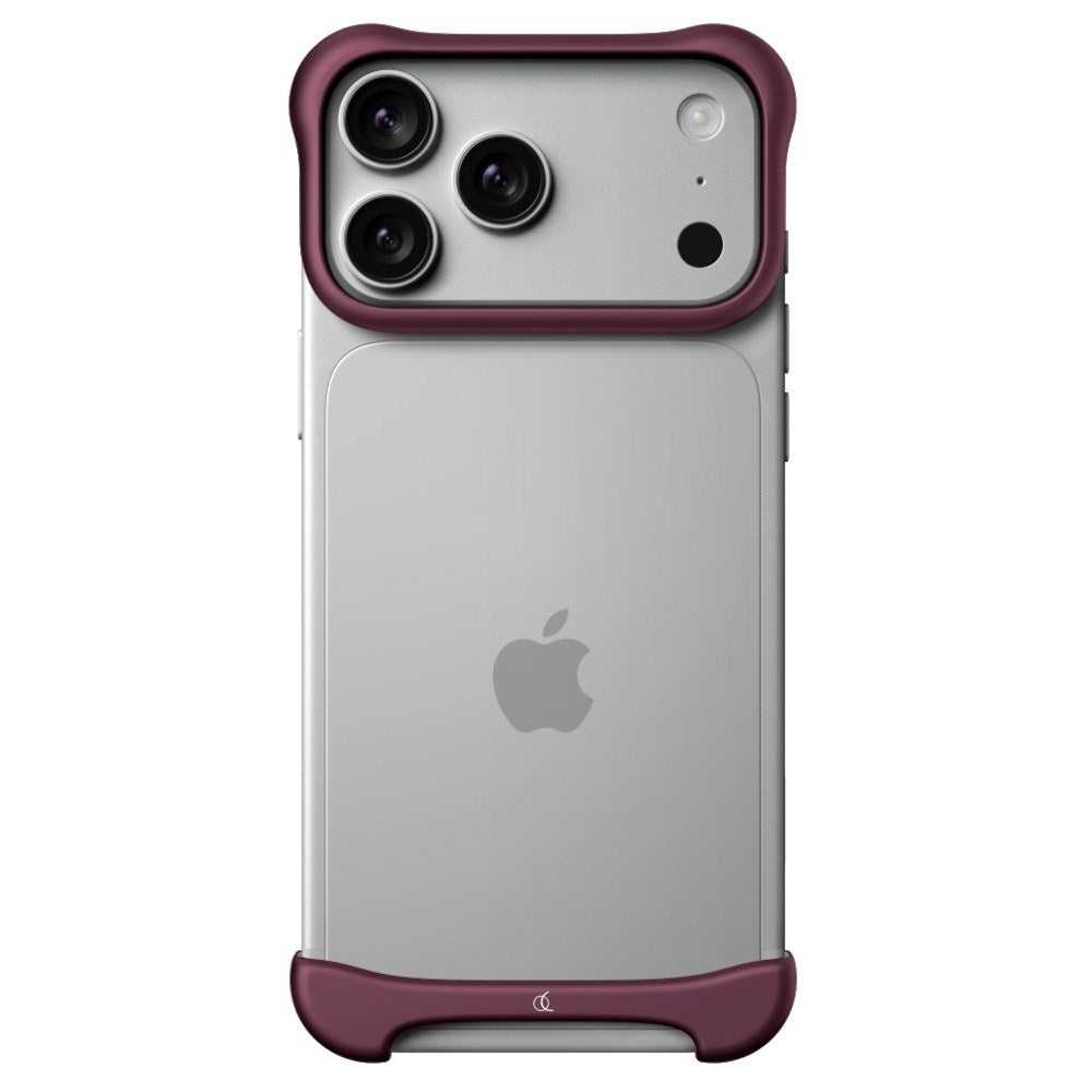 iPhone 18 Pro Arc Pulse Aluminum Bumper Skal - Matte Dark Red