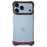 iPhone 18 Pro Max Arc Pulse Aluminum Bumper Skal - Matte Dark Red