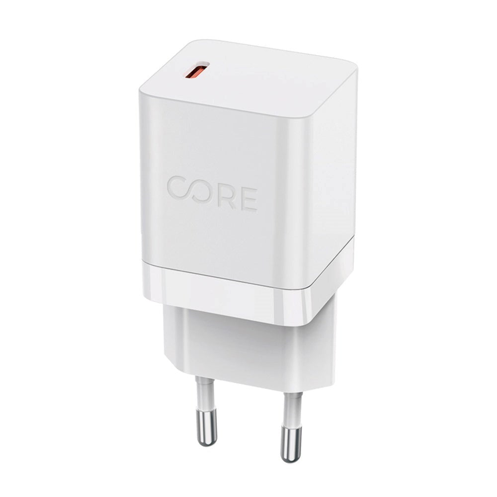 Forever Core 20W Väggladdare med USB-C - Power Delivery - Vit