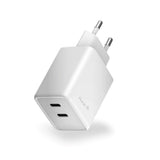 Hune Huron 45W Väggladdare med 2 x USB-C - Vit