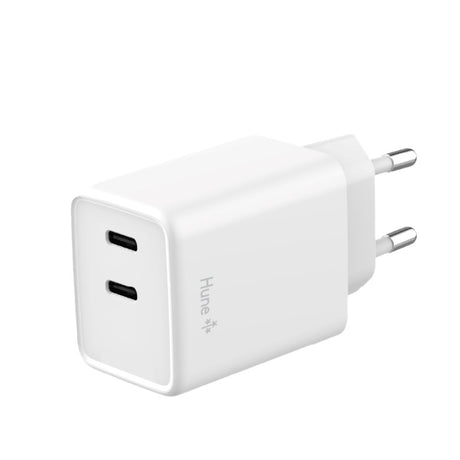 Hune Huron 45W Väggladdare med 2 x USB-C - Vit