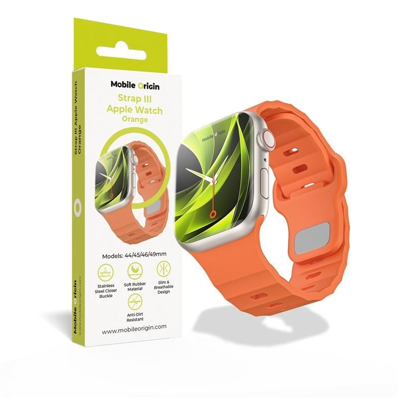 Apple Watch (44/SE/45/46/49 mm) Mobile Origin Armband - Orange