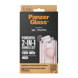 iPhone 15 Plus PanzerGlass 2-i-1 Bundle m. EasyAligner - Skärmskydd (UWF) / Kameraskydd - Genomskinlig / Svart