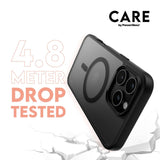 CARE By PanzerGlass iPhone 16 Pro Max 3-i-1 FLAGSHIP MagSafe Bundle - Privacy Skärmskydd (UWF) / Skal / Kameraskydd - Genomskinlig / Svart