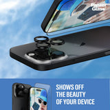 iPhone 16 Pro PanzerGlass 2-i-1 Bundle m. EasyAligner - Skärmskydd (UWF) / Kameraskydd - Genomskinlig / Svart