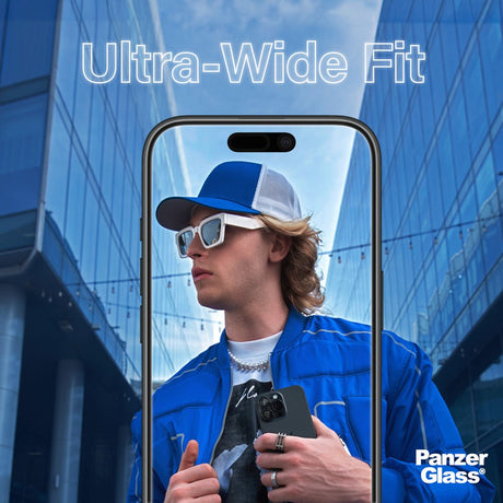 iPhone 16 Plus PanzerGlass 2-i-1 Bundle m. EasyAligner - Skärmskydd (UWF) / Kameraskydd - Genomskinlig / Svart