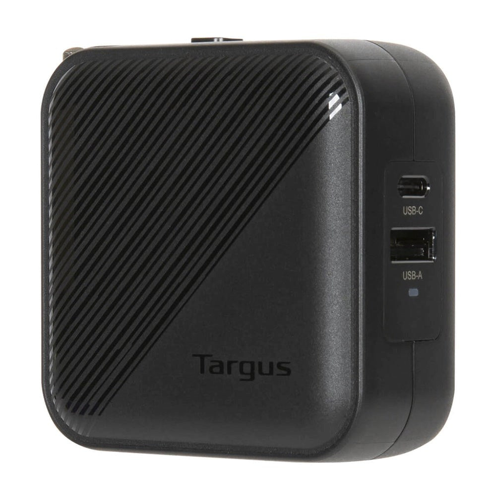 Targus 65W GaN PD Väggladdare med USB-C, USB-A och Reseadaptrar - Svart