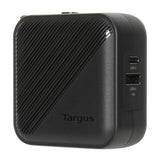 Targus 65W GaN PD Väggladdare med USB-C, USB-A och Reseadaptrar - Svart