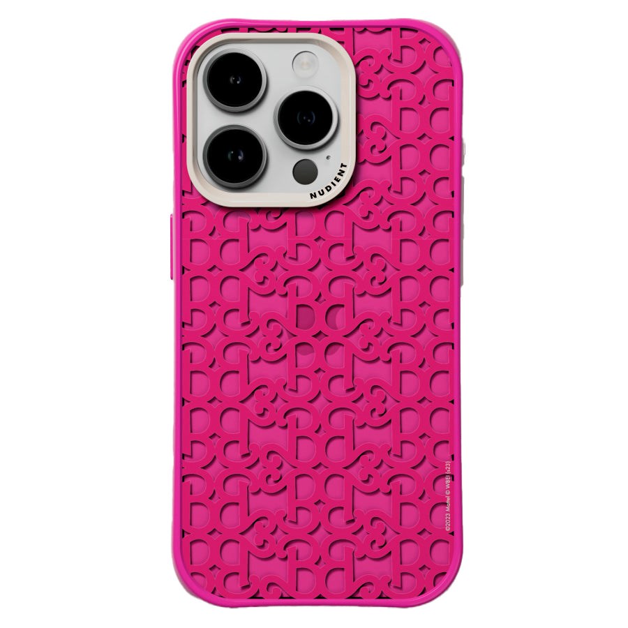 Nudient Form Case iPhone 15 Pro Skal - Barbie Monogram