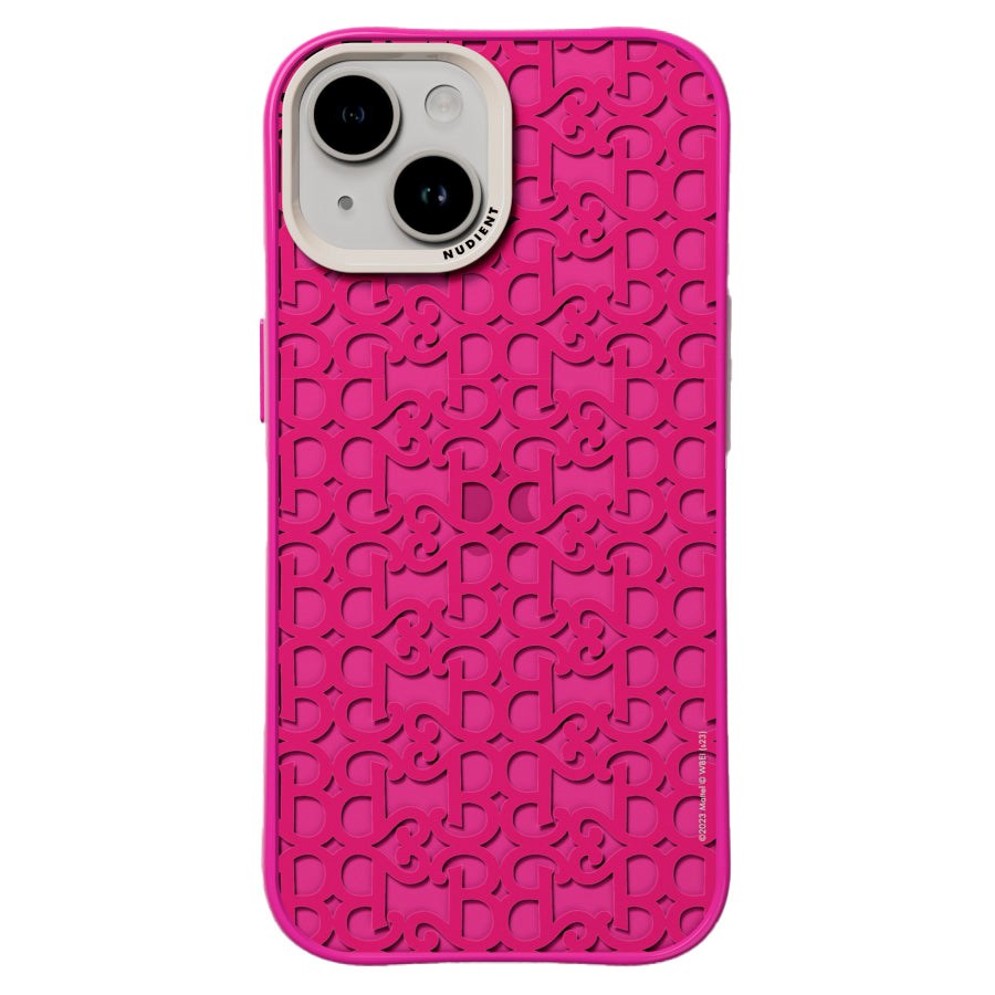 Nudient Form Case iPhone 15 Skal - Barbie Monogram