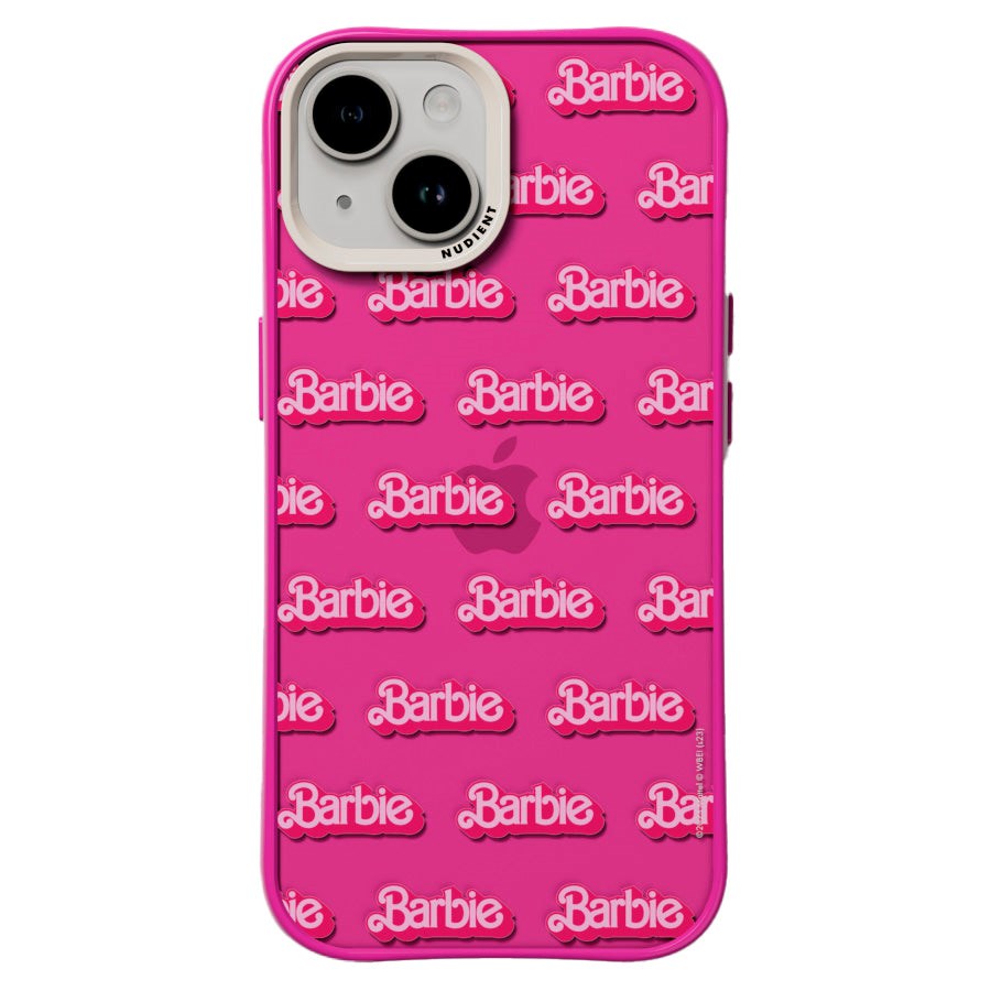 Nudient Form Case iPhone 15 Skal - Barbie Grid