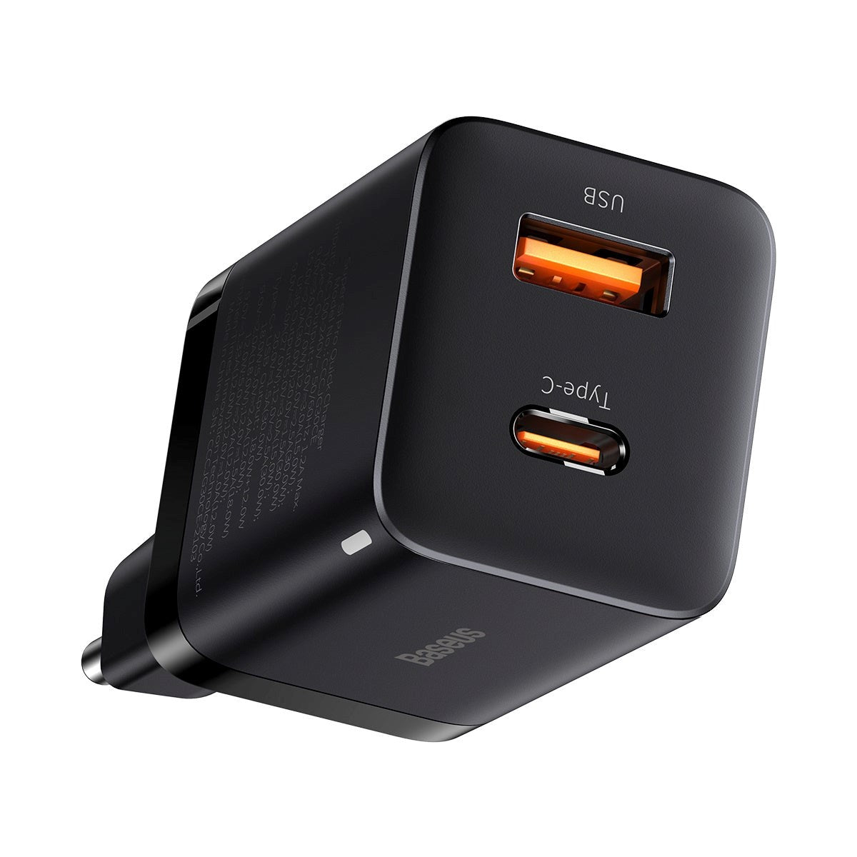 Baseus 30W Super Si Pro Väggladdare USB-C och USB-A - Svart