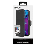 iPhone 12 Mini SBS Wallet Stand Fodral - Svart