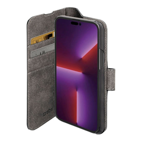 iPhone 14 Pro Max SBS Wallet Stand Fodral - Svart