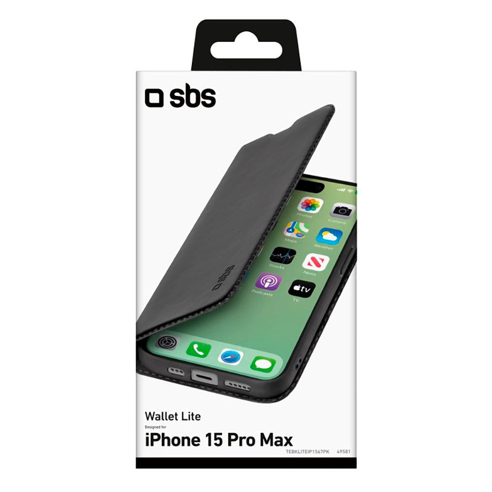 iPhone 15 Pro Max SBS Wallet Lite Fodral - Svart