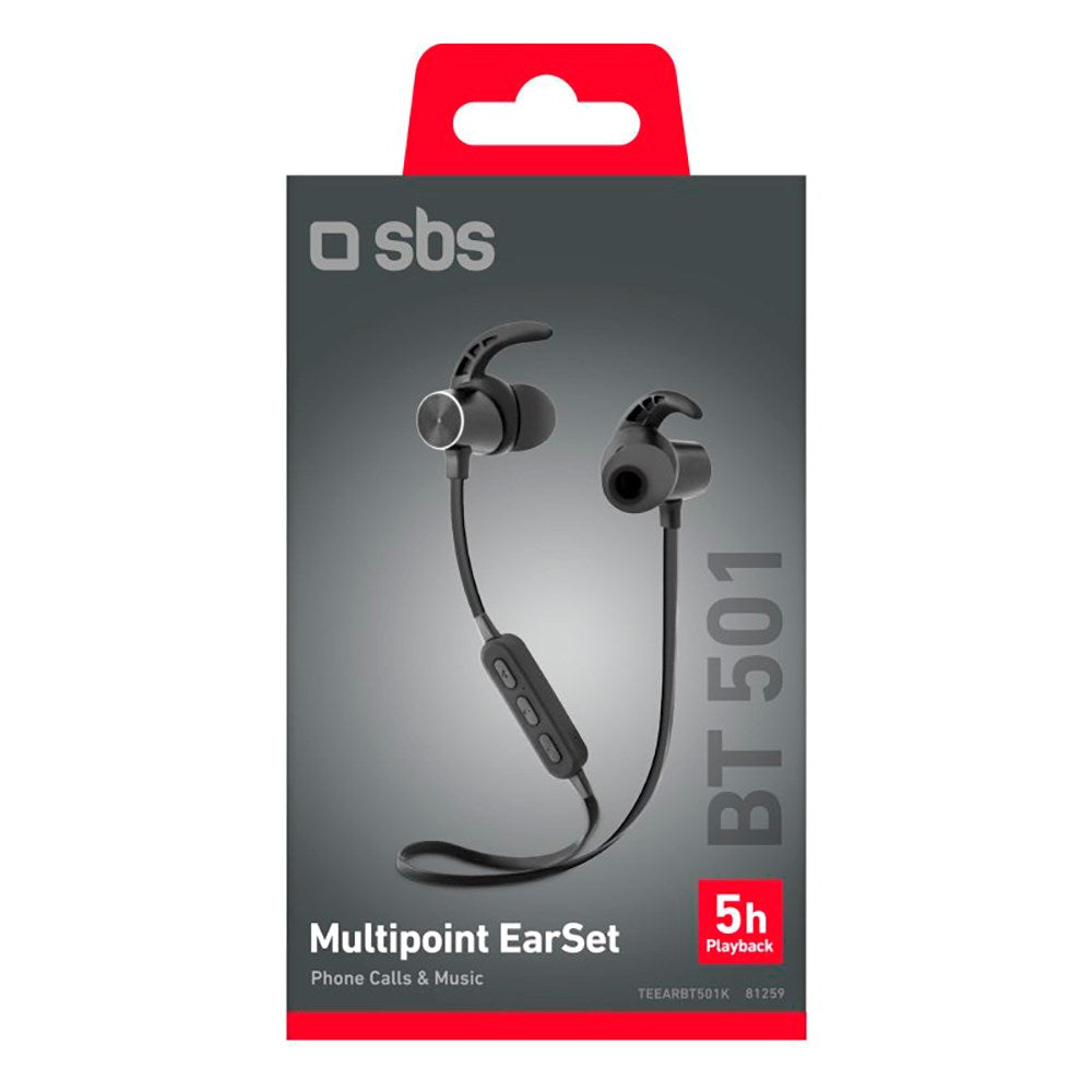 SBS BT501 Magnetiska Bluetooth In-Ear Hörlurar - Svart