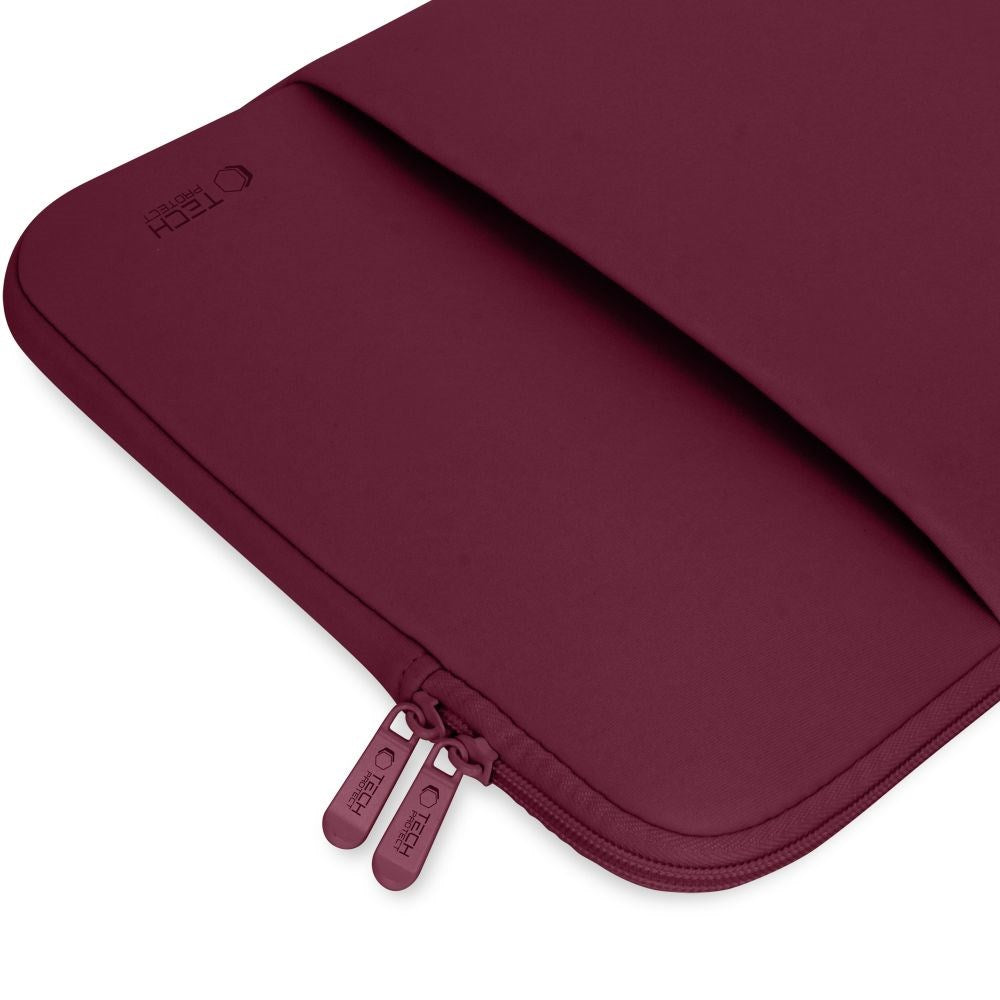 Tech-Protect MacBook / Laptop Neopren Sleeve 13" (33.5 x 22.5 cm) med Extra Ficka - Bourgogne