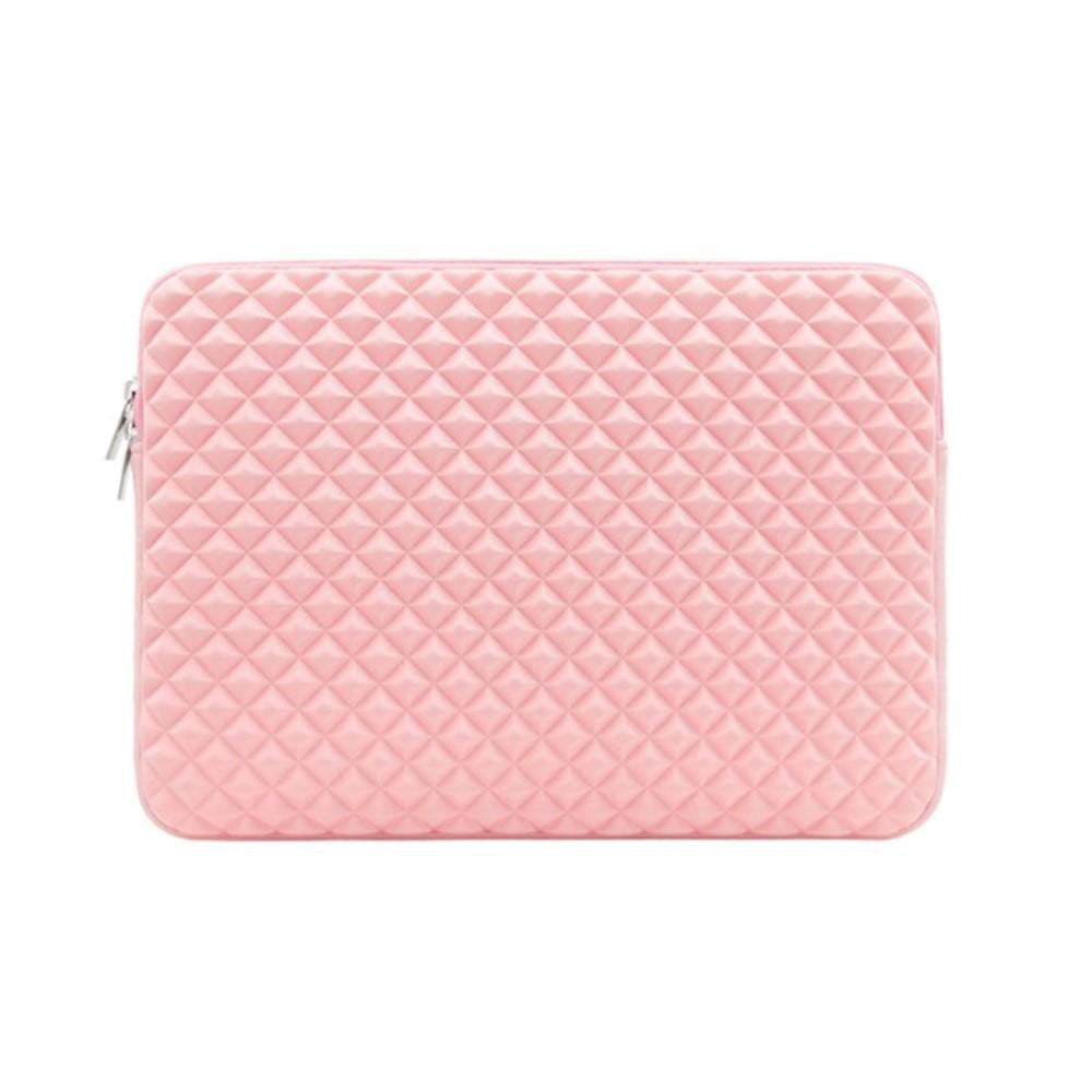 Shockproof Grid Sleeve (15,6 ") för MacBook/Laptop (38 x 26.5 cm) - Pink