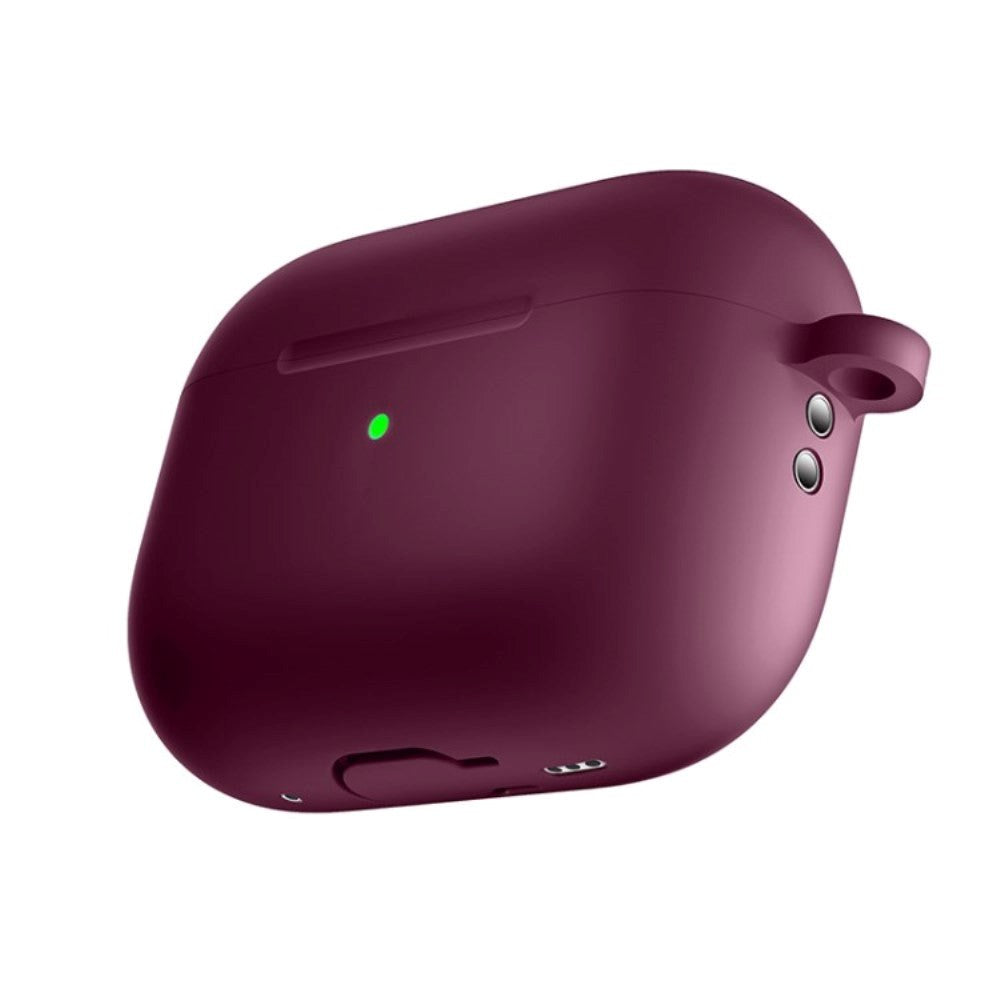 Apple Airpods Pro 2nd Gen (2022) Silikon Fodral med Karbinhake - Bordeaux