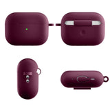 Apple Airpods Pro 2nd Gen (2022) Silikon Fodral med Karbinhake - Bordeaux