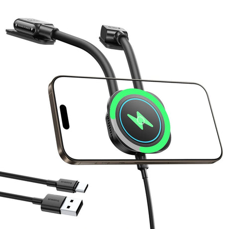 Baseus Flexibel & Universell Bilhållare med Trådlös Laddning - MagSafe Kompatibel - Svart