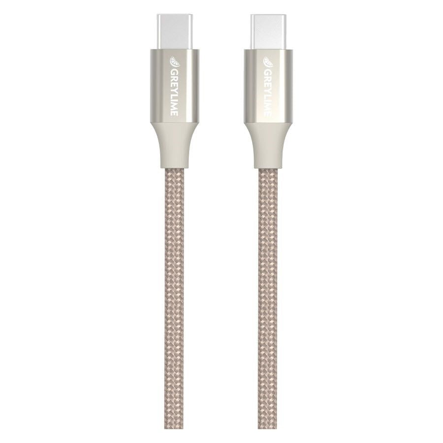 GreyLime flätad USB-C till USB-C-kabel 2 m Beige