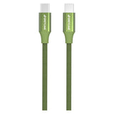 GreyLime 60W flätad USB-C till USB-C-kabel 1 m grön