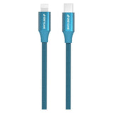 GreyLime 18W flätade USB-C till Lightning Cable 1 m. - Blått