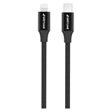 GreyLime 18W flätade USB-C till Lightning Cable 1 m. - Svart