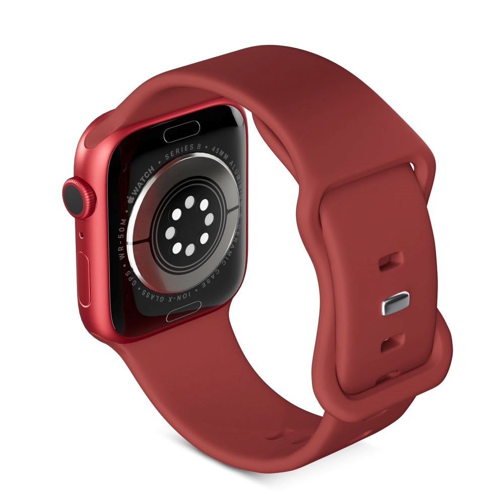 Apple Watch (42/44/SE/45/46/49mm) Epico Silikon Armband - Röd