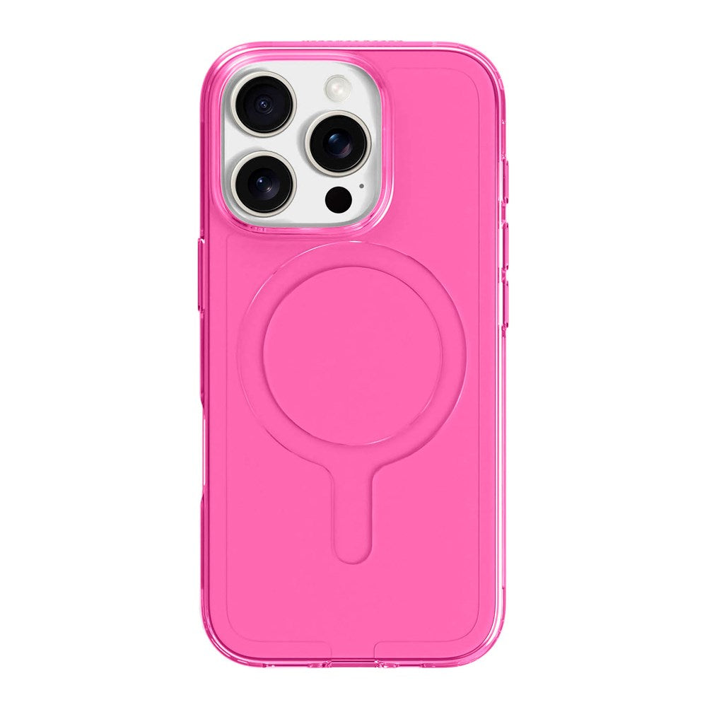 agood company iPhone 16 Pro CLRPRTCT 100% Återvunnen Plast Skal - Transparent / Candy Pink