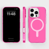 agood company iPhone 16 Pro CLRPRTCT 100% Återvunnen Plast Skal - Transparent / Candy Pink