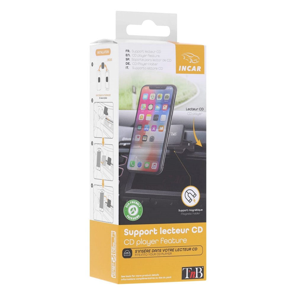 T'NB Magnetisk Mobilhållare för Bil - CD-Spelare - Svart