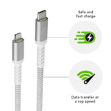 dbramante1928 Flätad Laddkabel - USB-C till Lightning - 36W - 1.2M - Vit