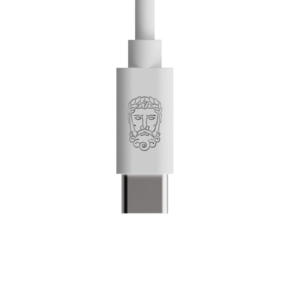 Upström Cirkulär USB-C till USB-C Kabel 100W - 2.5m - Vit