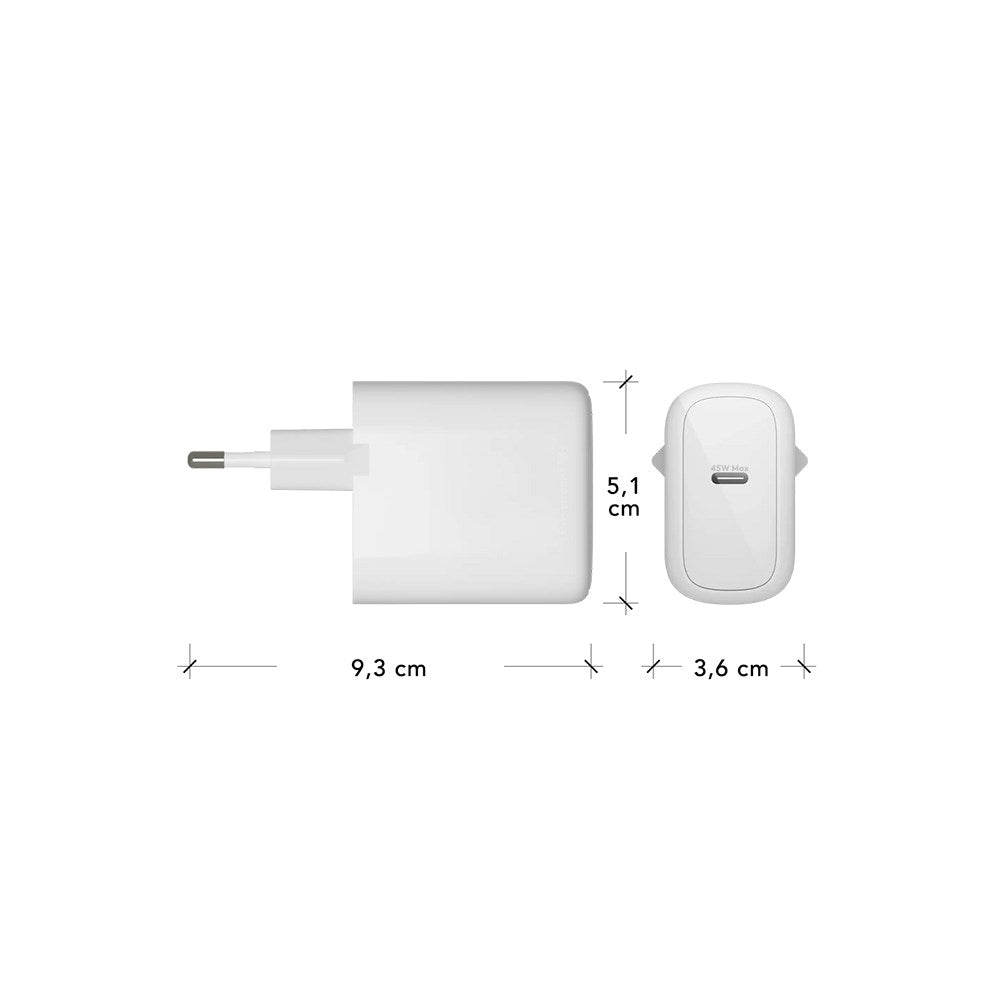 dbramante1928 EU Väggladdare - 1 x USB-C 45W - Vit