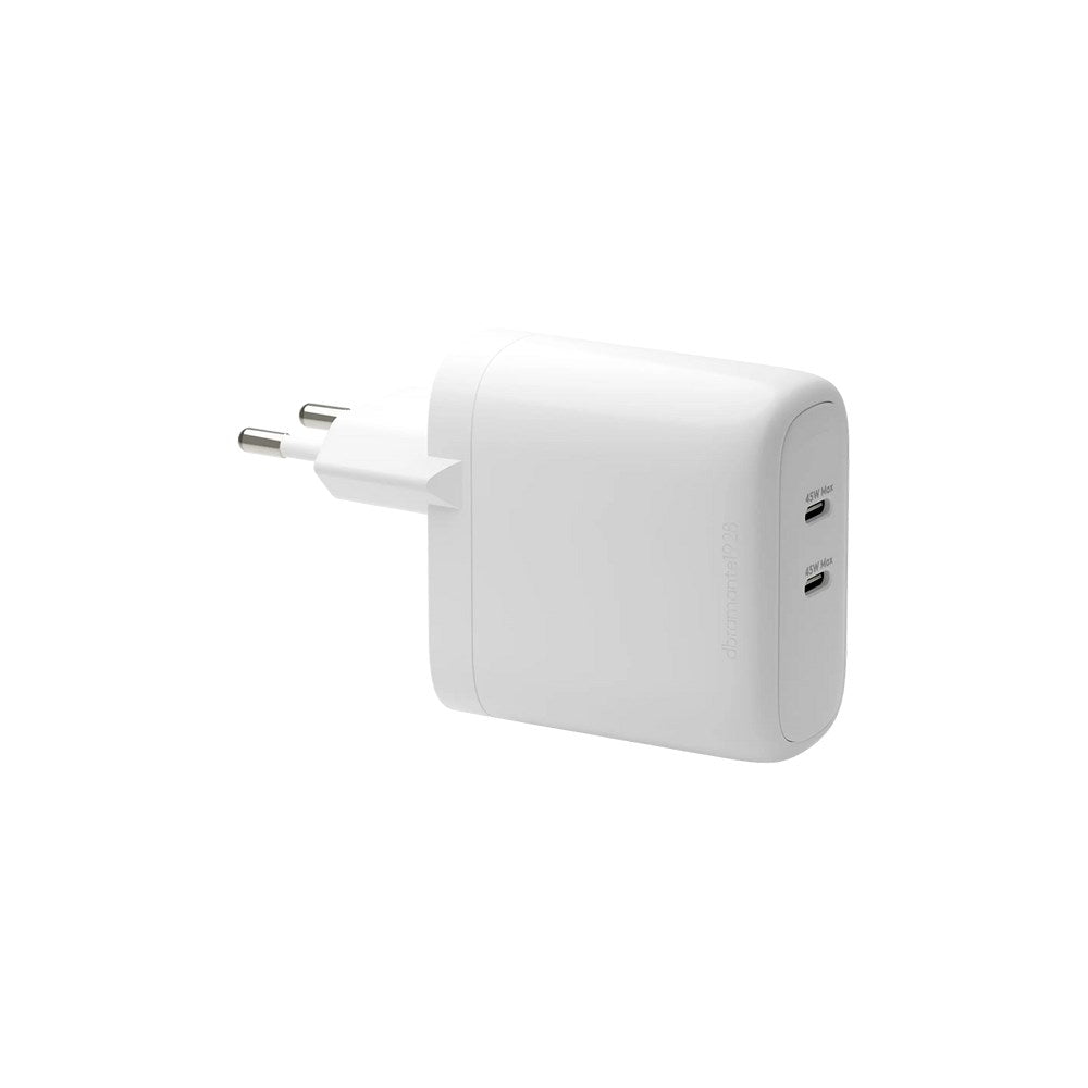 dbramante1928 EU Väggladdare - 2 x USB-C 45W - Vit