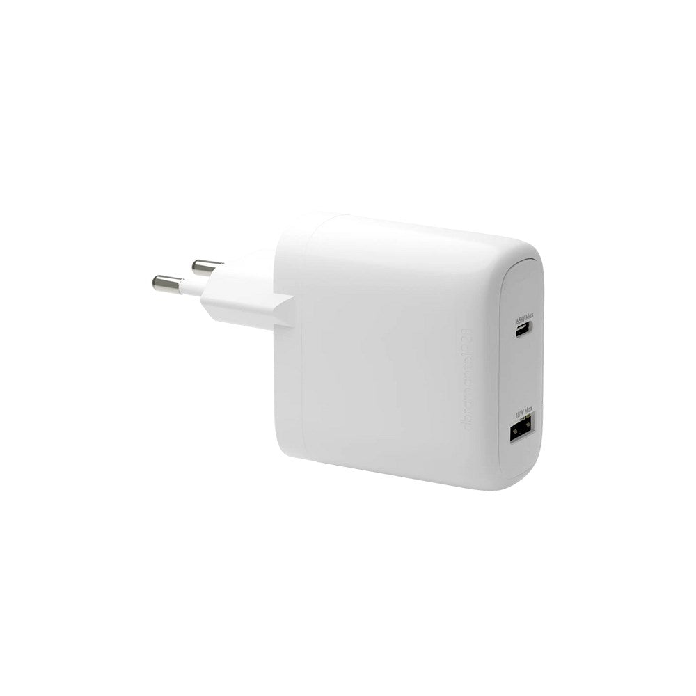 dbramante1928 EU Väggladdare - 1 x USB-C 65W/1 x USB-A 18W - Vit