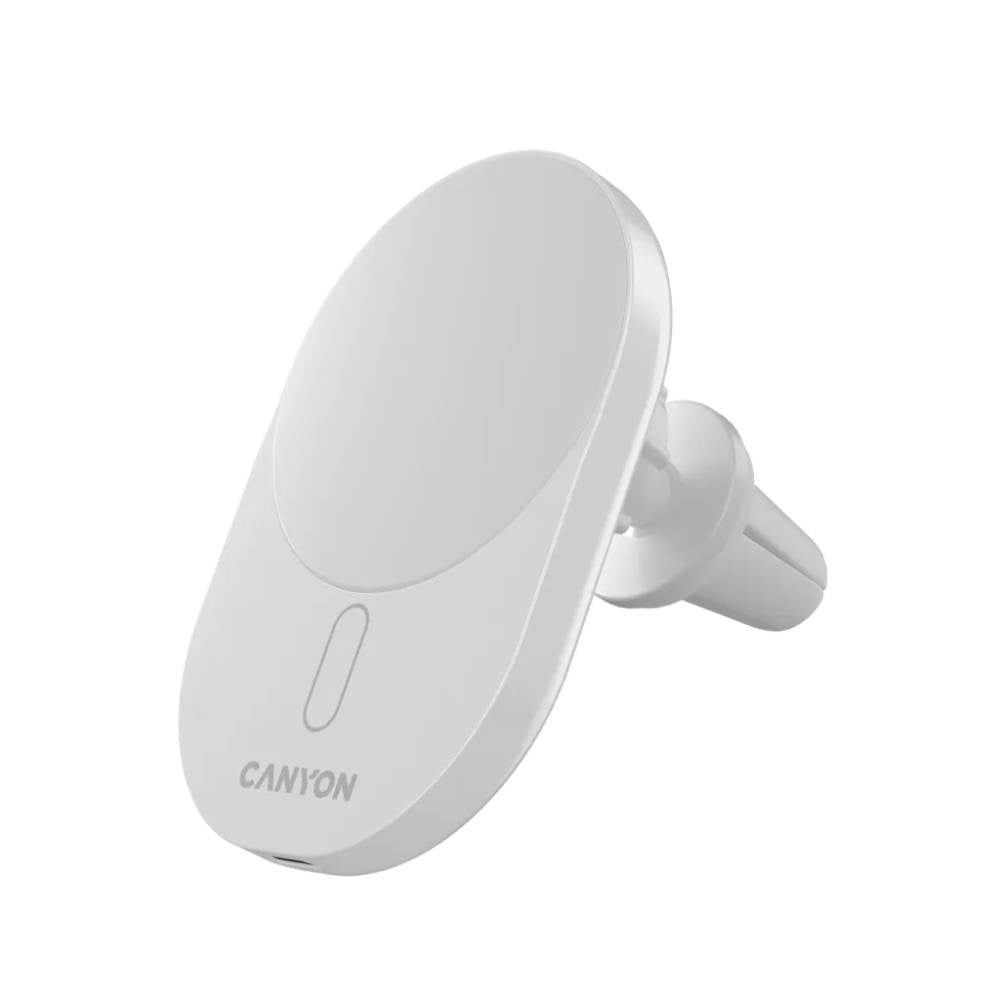 Canyon OnGrip 105 15W Billaddare för Ventilationsgaller - Qi2 / MagSafe Kompatibel - Vit