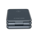 Canyon OnCharge 309 3-i-1 15W Vikbar Trådlös Laddare - Qi / MagSafe Kompatibel - Grå