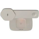 Canyon Hexagon 15W 3-i-1 Trådlös Laddare - Qi / MagSafe Kompatibel - Beige / Orange