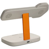 Canyon Hexagon 15W 3-i-1 Trådlös Laddare - Qi / MagSafe Kompatibel - Beige / Orange