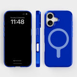 agood company iPhone 16 CLRPRTCT 100% Återvunnen Plast Skal - Transparent / Cobalt Blue