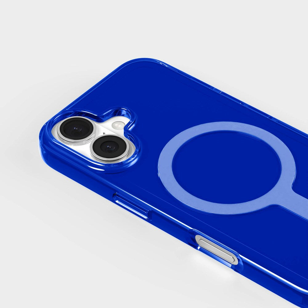 agood company iPhone 16 CLRPRTCT 100% Återvunnen Plast Skal - Transparent / Cobalt Blue