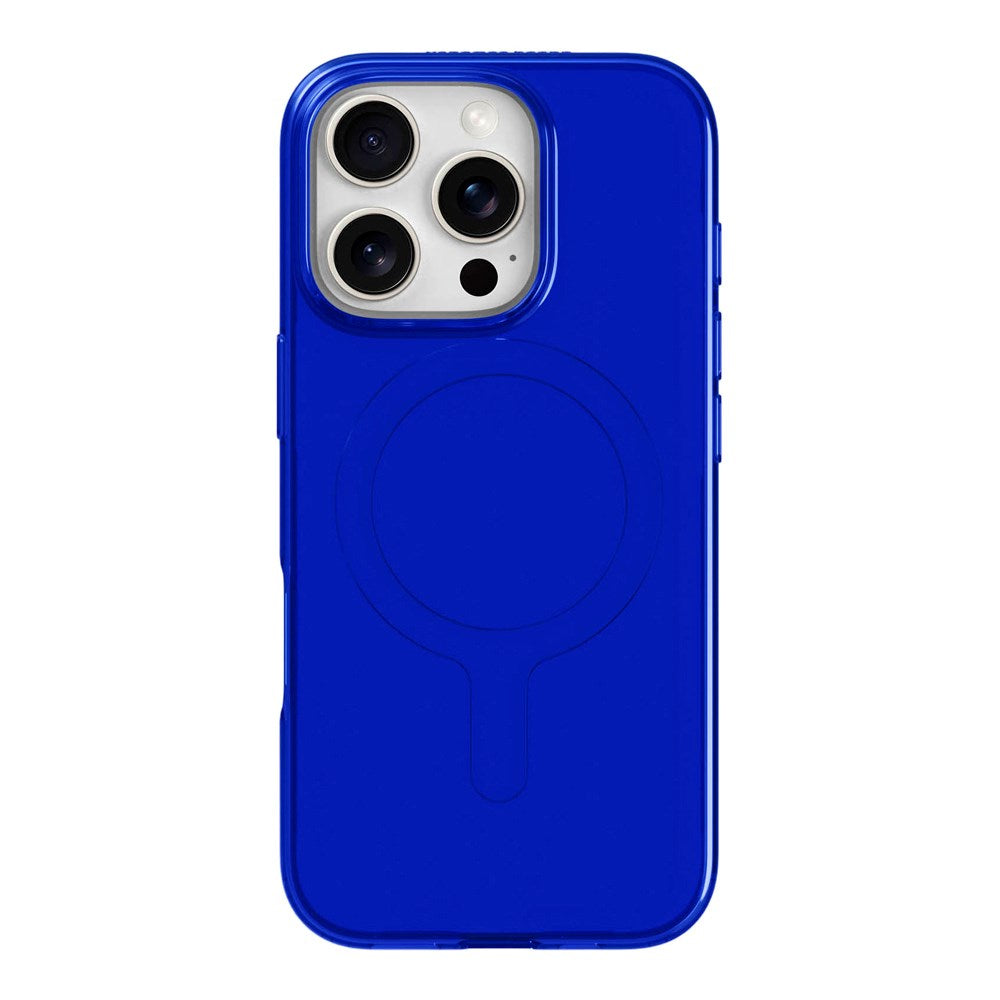 agood company iPhone 16 Pro CLRPRTCT 100% Återvunnen Plast Skal - Transparent / Cobalt Blue