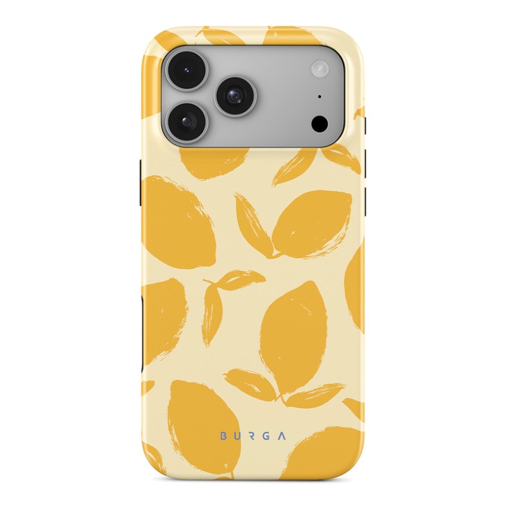 iPhone 18 Pro Burga Tough Fashion Skal - MagSafe Kompatibel - Lemon Tart