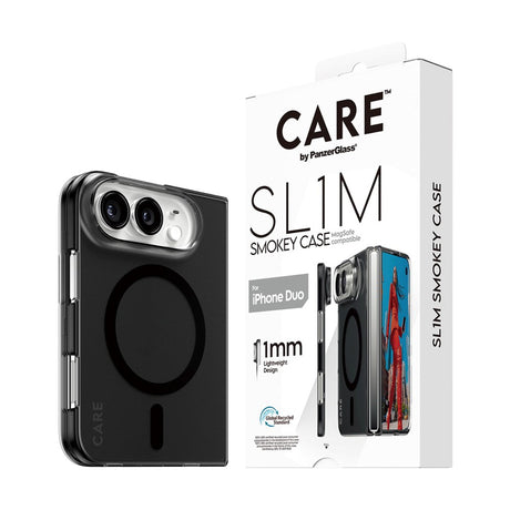 iPhone Duo CARE by PanzerGlass FLAGSHIP Signature Skal - MagSafe Kompatibel - Smokey Black